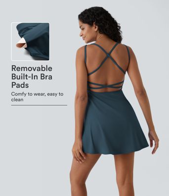 Flare Mini Slip Dance Active Dress