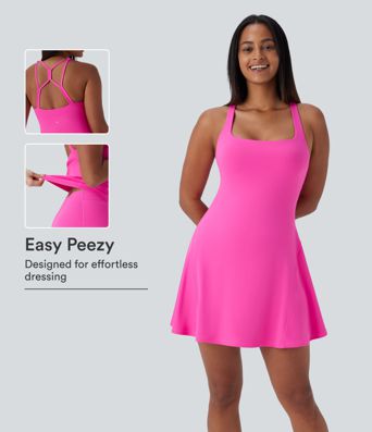SoftlyZero™ 2-in-1 Pocket Mini Yoga Active Dress-Easy Peezy Edition-UPF50+