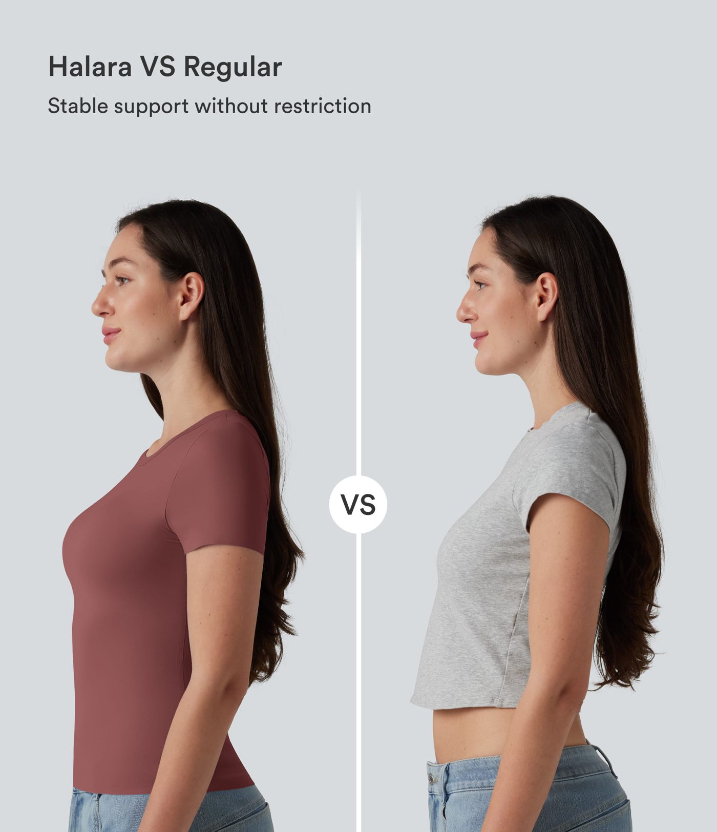 Scoop Neck Short Sleeve Built-in Bra Casual T-Shirt