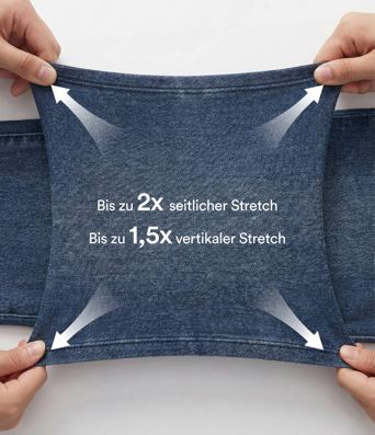 Halara Flex™ Jeans Crossover-Leggings aus elastischem Strick-Denim mit Seitentaschen