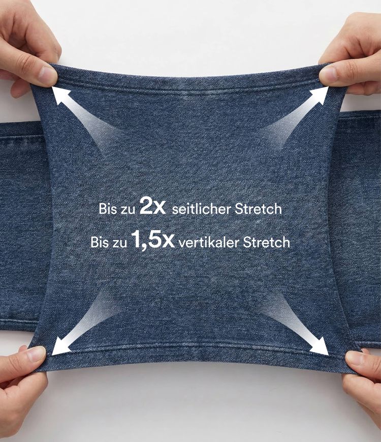 Halara Flex™ Jeans Crossover-Leggings aus elastischem Strick-Denim mit Seitentaschen