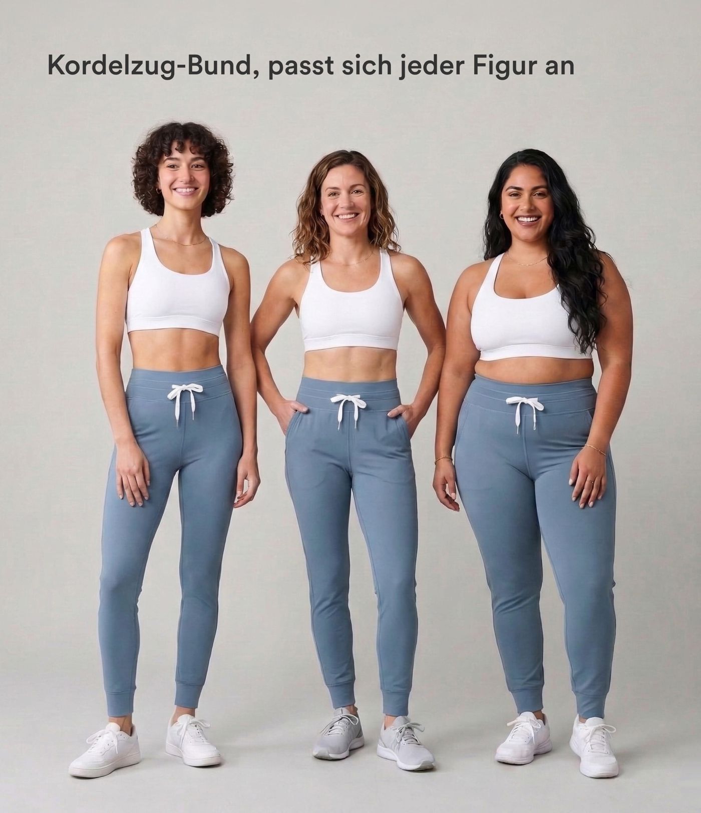 Softlyzero™ Plush Jogginghose mit hohem Bund, Kordelzug, Seitentasche, schlichte Jogginghose in voller Länge