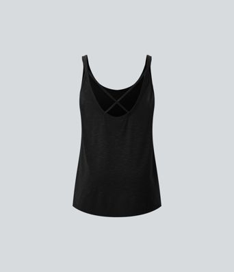 U Neck Relaxed Casual Tank Top