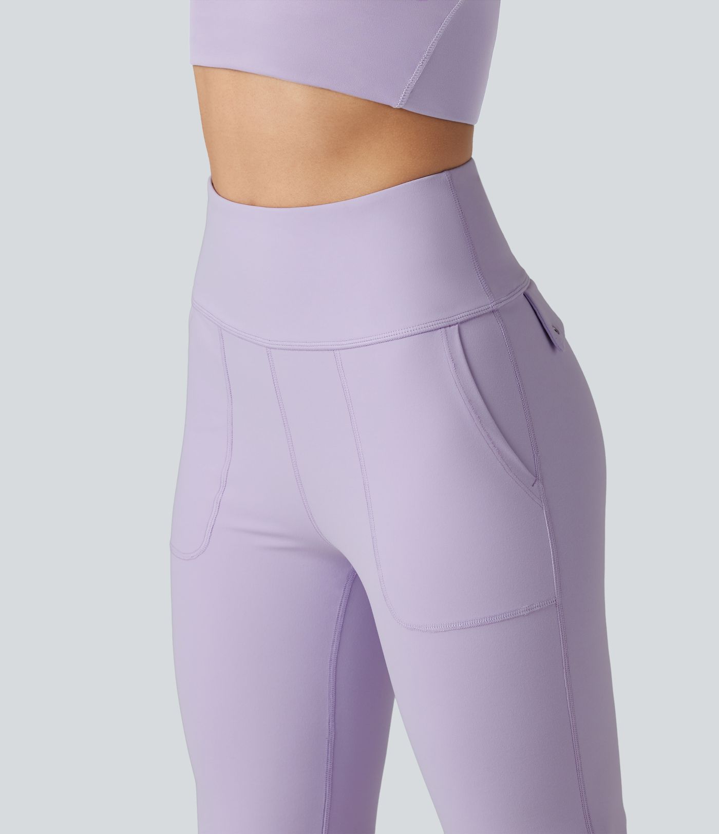 Halara UltraSculpt™ High Waisted Tummy Control Casual Flare Leggings with Pockets