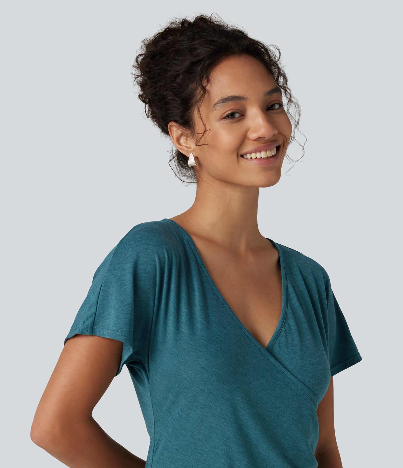 Copper Curved Willow Leaf Earrings