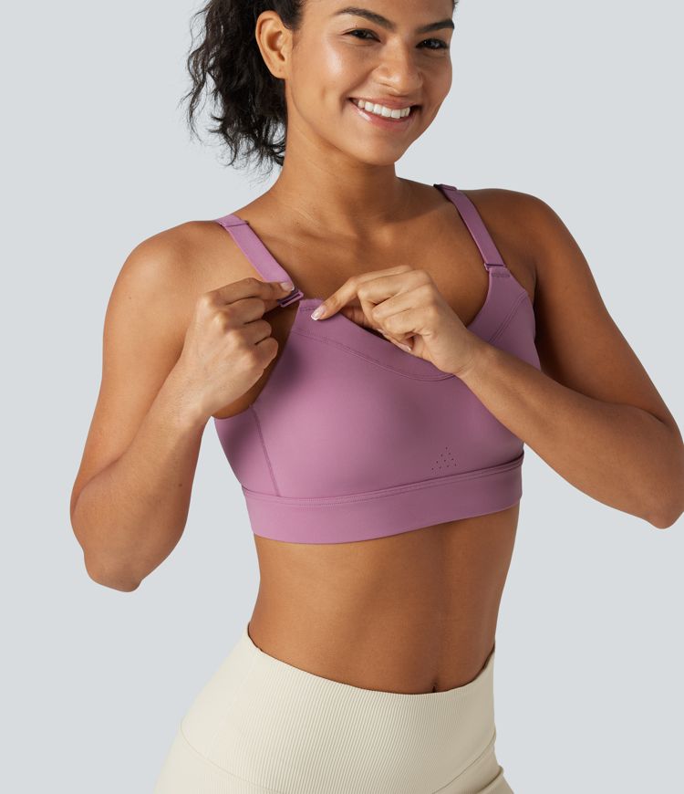 Tréninková sportovní podprsenka se střední oporou a tvarovanými spacer košíčky