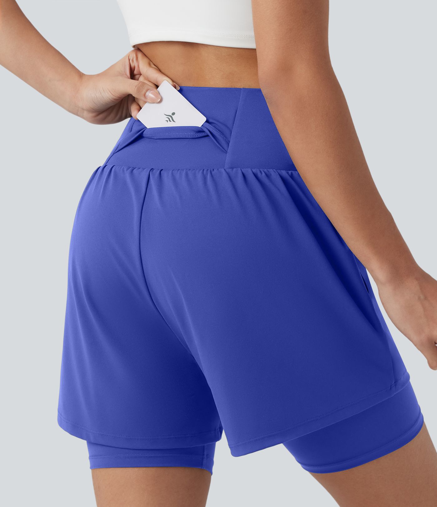 SoftlyZero™ Airy Super High Waisted 2-in-1 Cool Touch Yoga Shorts 7'' with Pockets