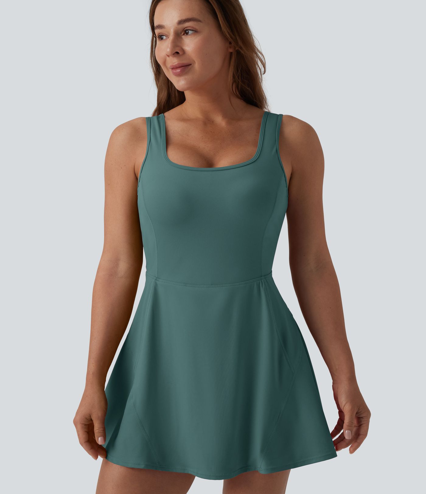 Softlyzero™ Airy - 2-in-1 Minikleid mit U-Ausschnitt, Seitentaschen und Cool-Touch - Easy Peezy, E-G Cups