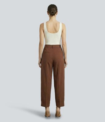 7/8-Bürohose mit mittelhohem Bund und Seitentaschen