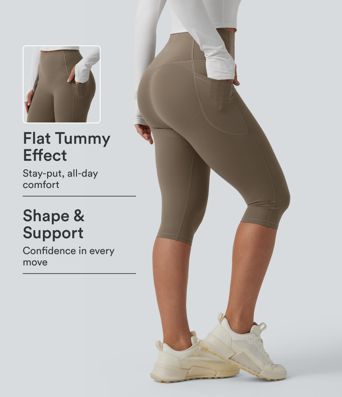 Halara UltraSculpt™ High Waisted Butt Lifting Tummy Control Pedal Pushers Shaping Training Leggings with Pockets Halara UltraSculpt™ High Waisted Butt Lifting Tummy Control Pedal Pushers Shaping Training Leggings with Pockets