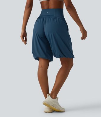 SoftlyZero™ Airy Super High Waisted Cool Touch Yoga Balloon Shorts with Pockets