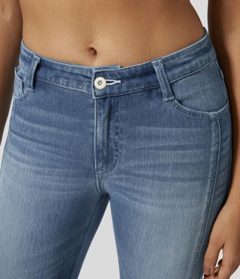 Jeans Halara Flex™ ajustado elástico cremallera botón múltiple bolsillo