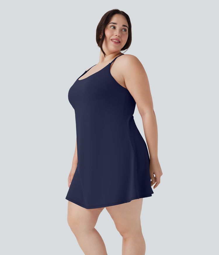 Robe de sport grande taille dos nu Softlyzero™ Plush - longueur rallongée - Easy Peasy Edition Robe de sport grande taille dos nu Softlyzero™ Plush - longueur rallongée - Easy Peasy Edition