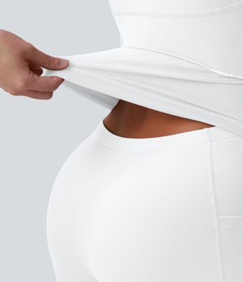 SoftlyZero™ Airy U Neck 2-in-1 Pocket Mini Cool Touch Dance Active Dress D-F Cups-Easy Peezy