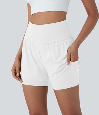 Softlyzero™ Airy Super High Waisted 2-in-1  Yoga Shorts 5'' with Pockets