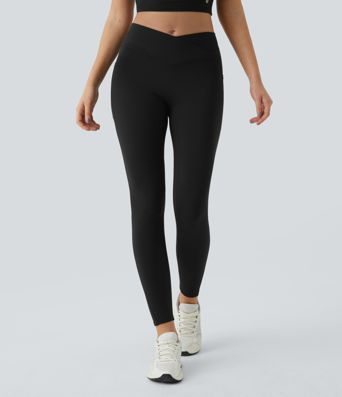 Patitoff™ 2.0 — Leggings de yoga taille haute, résistants aux poils d'animaux, à ceinture croisée, avec poche latérale