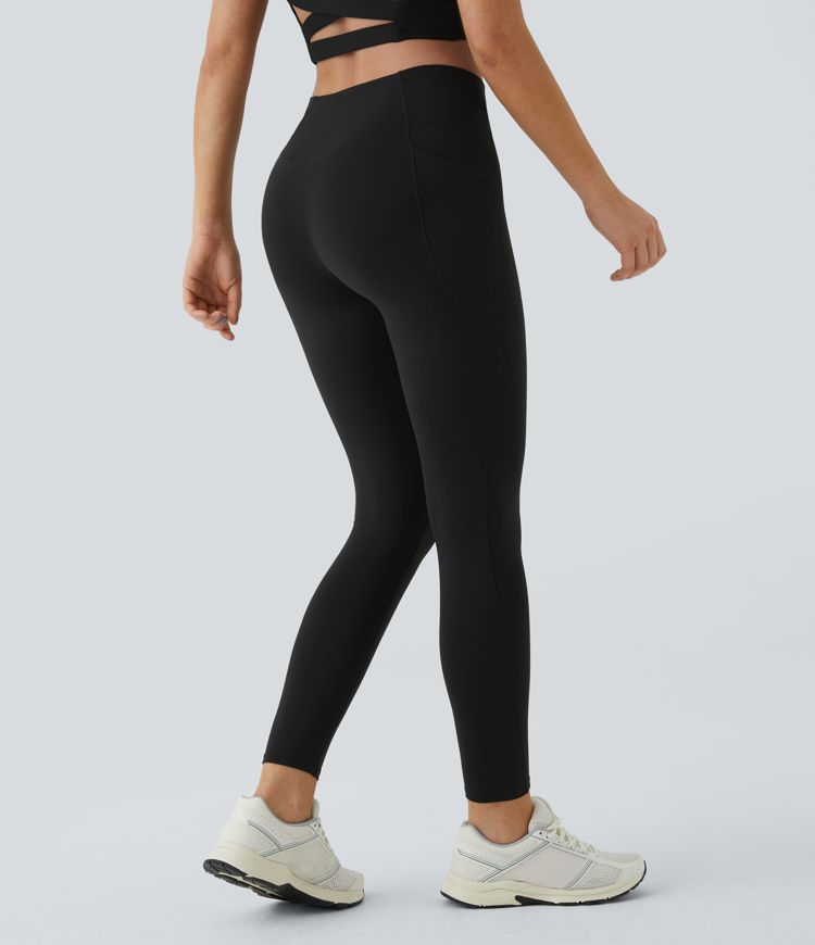 Patitoff™ 2.0 — Leggings de yoga taille haute, résistants aux poils d'animaux, à ceinture croisée, avec poche latérale