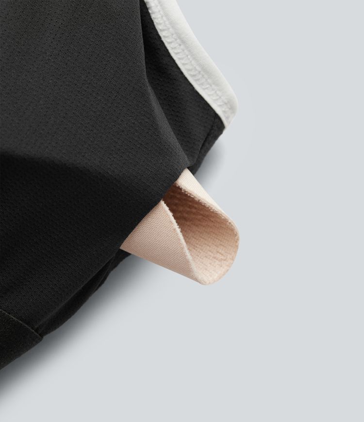 Halara UltraSculpt™ U-Neck Racerback Color Block Built-in Bra Yoga Tank Top with Pocket