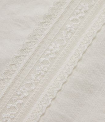 Mid Rise Drawstring Contrast Lace 2-in-1 Casual Linen-Feel Baggy Pants with Pockets