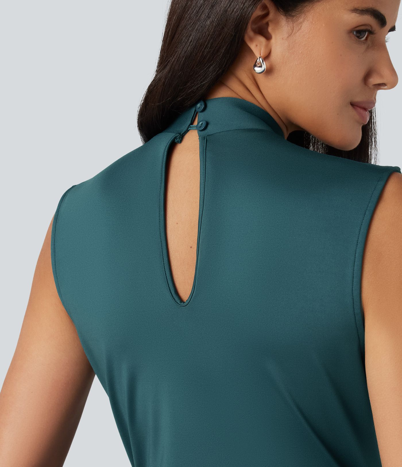 V Neck Sleeveless Work Jumpsuit with Pockets-Easy Peezy Edition