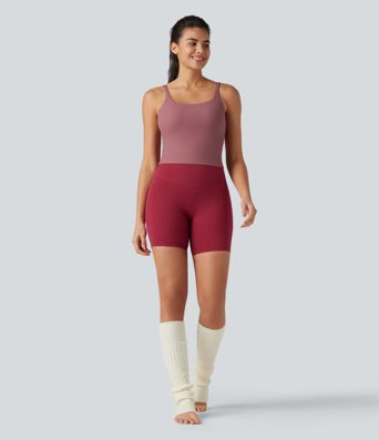 Backless U-Neck Built-in Bra Dance Tank Top