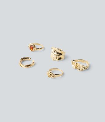 5-Pieces Alloy Rings Set