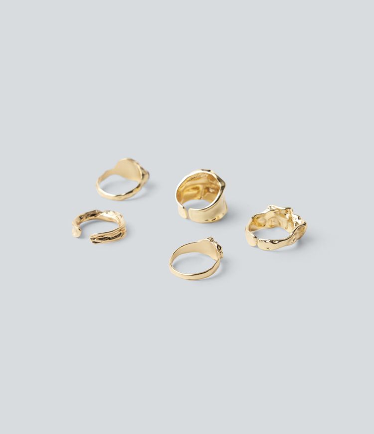 5-Pieces Alloy Rings Set
