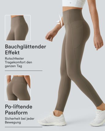Halara UltraSculpt™ - Formende Workout-Leggings mit hohem Bund, Seitentaschen und Bauchkontrolle