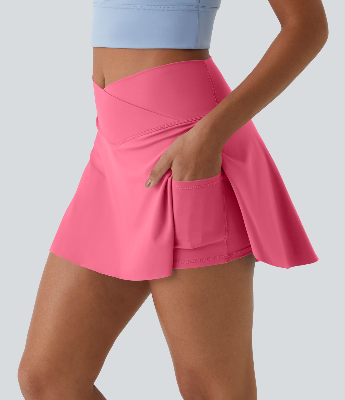 Everyday Softlyzero™ Airy Crossover 2-in-1-Mini-Tennisrock mit Seitentaschen-Lucid