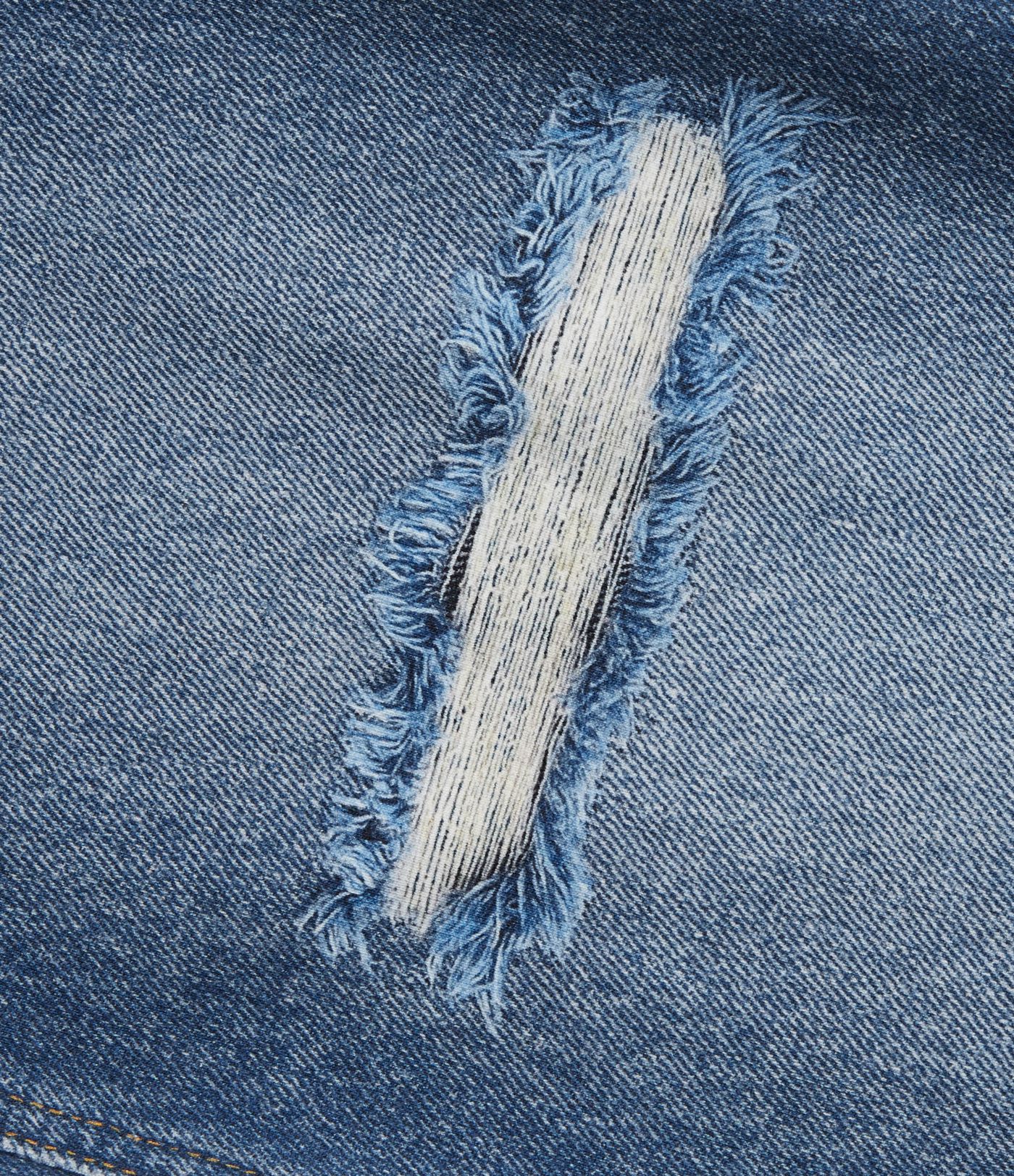 High Waisted Denim Print French Terry Casual Sweatpants Jeans with Pockets
