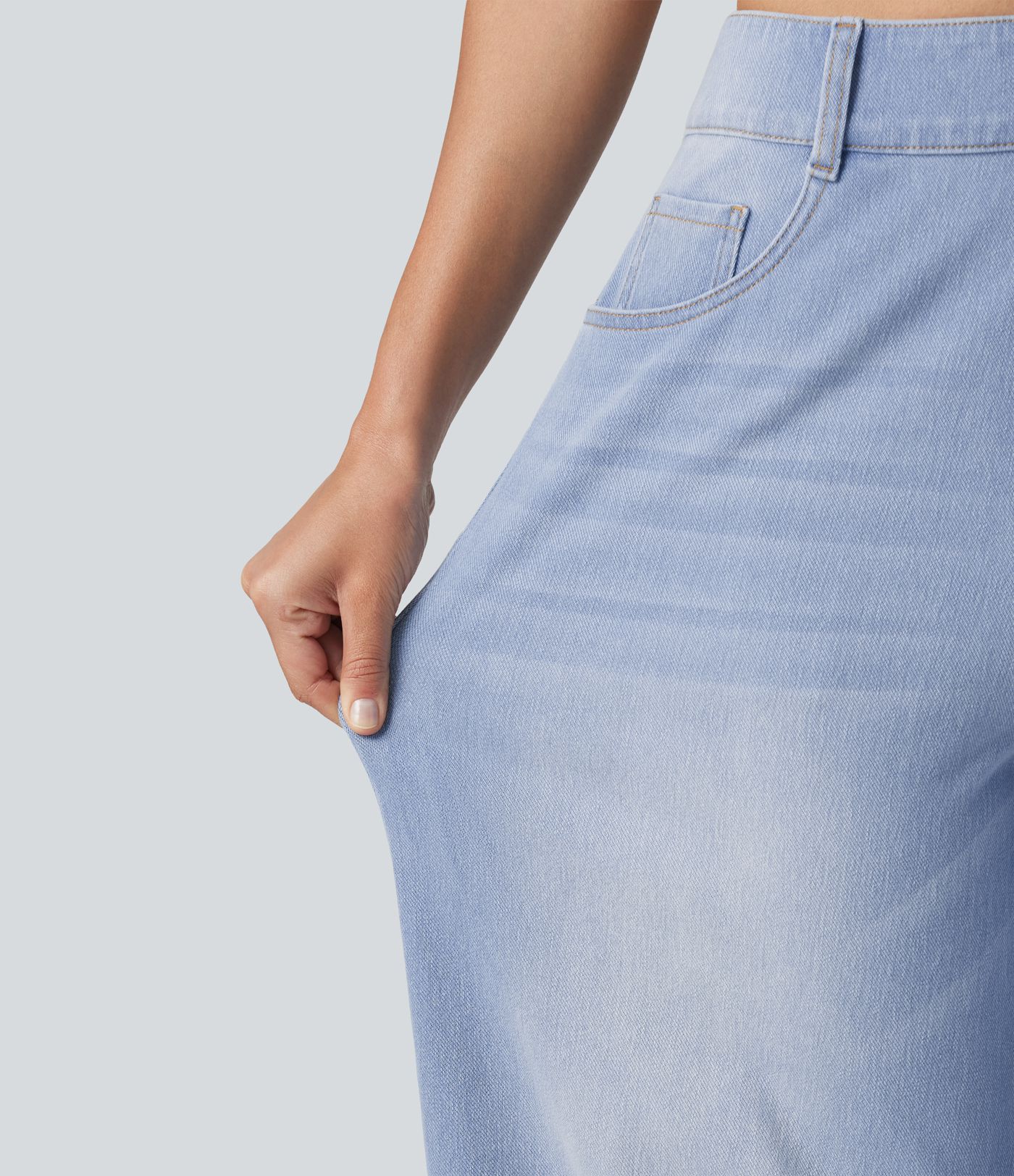 Halara Flex™ Mid Rise Pockets Women Wide Leg Baggy Barrel Leg Casual Denim Jeans Halara Flex™ Mid Rise Pockets Women Wide Leg Baggy Barrel Leg Casual Denim Jeans