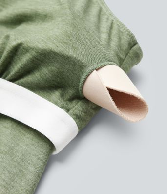 Racerback Built-in Bra High Low Flowy Midi Dress with Pockets