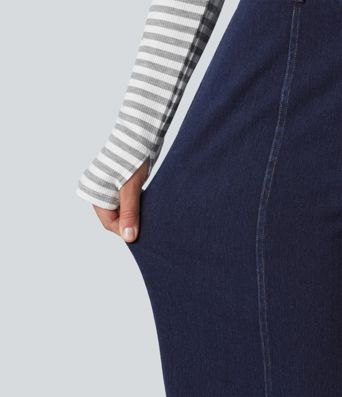 Halara Flex™ High Waisted Wide Leg Casual Jeans with Pockets