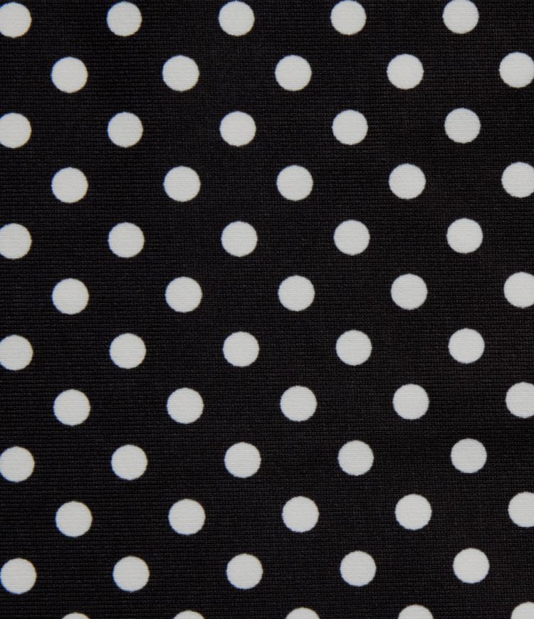 Robe midi fluide et décontractée à pois, sans manches, dos-nu et croisée, avec poches.