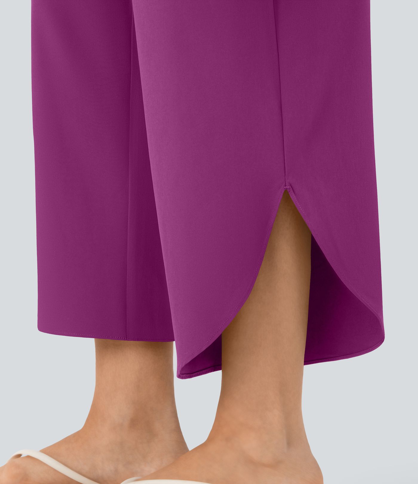 Pantalon fluide resort Breezeful™ à séchage rapide, coupe fendue et effet ventre plat