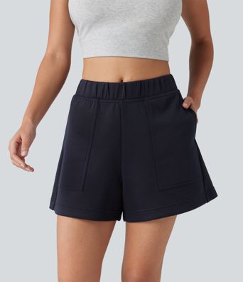 Mid Rise A-line Dance Shorts with Pockets