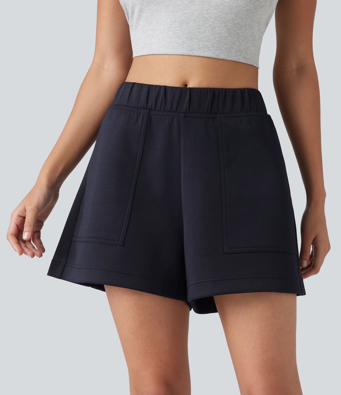 Mid Rise A-line Dance Shorts with Pockets