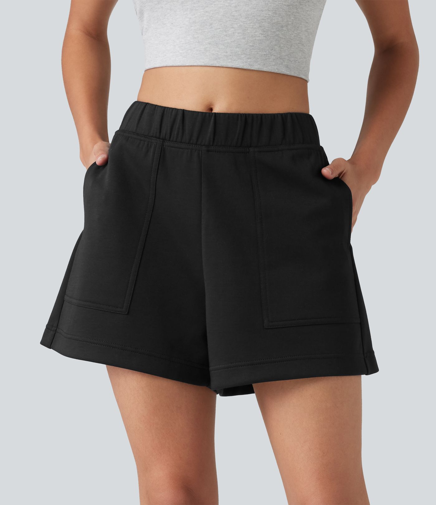 Mid Rise A-line Dance Shorts with Pockets