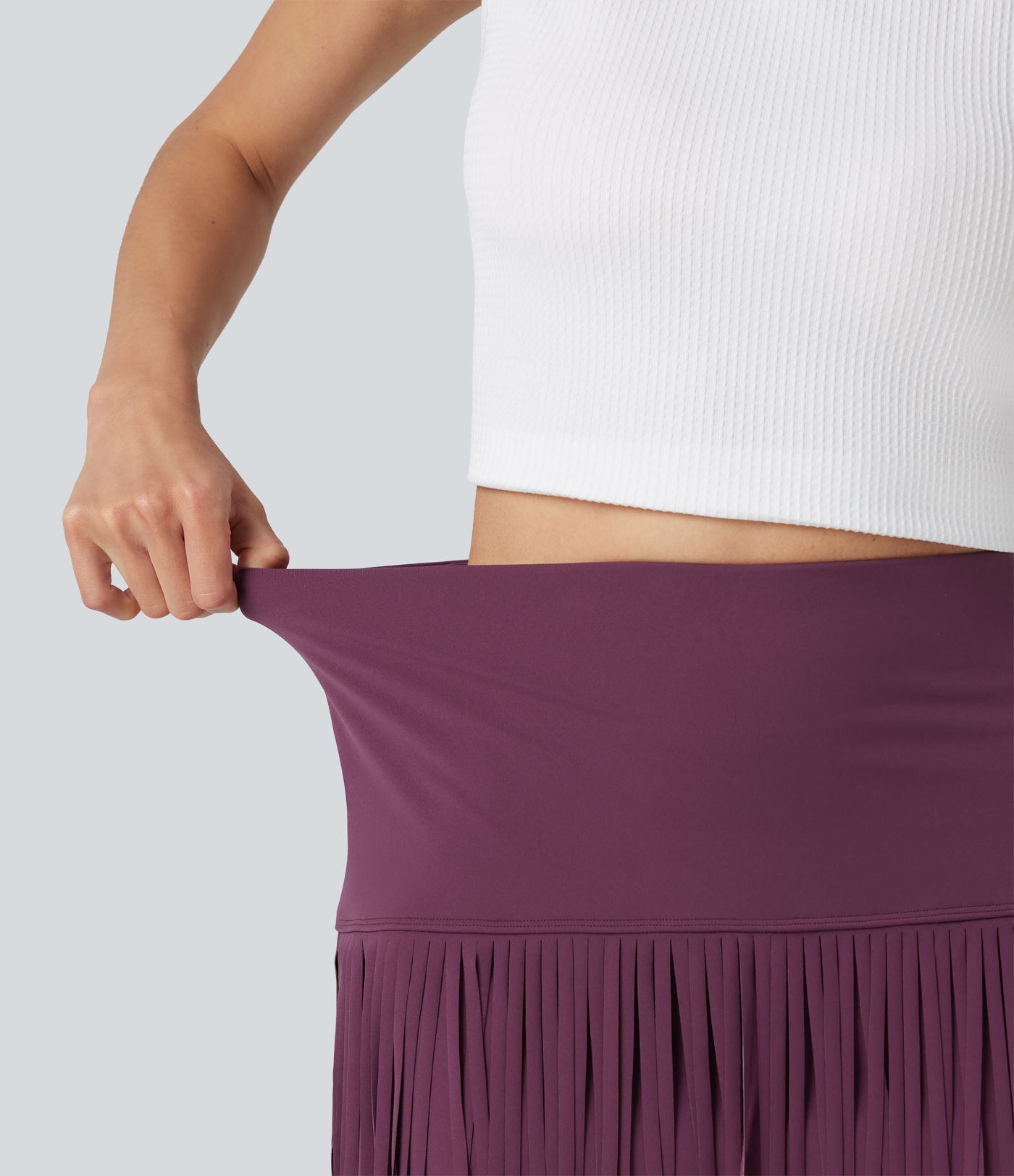 Halara UltraSculpt™ Cool Quick Dry High Waisted Fringe Hem Midi Skirt