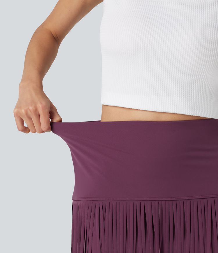 Halara UltraSculpt™ Cool Quick Dry High Waisted Fringe Hem Midi Skirt