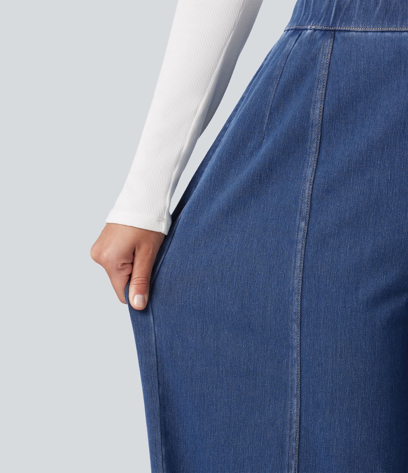 Halara Flex™ High Waisted Barrel Leg Casual Jeans with Pockets
