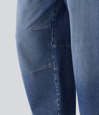 Halara Flex™ Low Rise Barrel Leg Casual Jeans with Pockets
