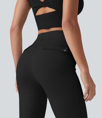 Halara UltraSculpt™ High Waisted Tummy Control Casual Flare Leggings with Pockets