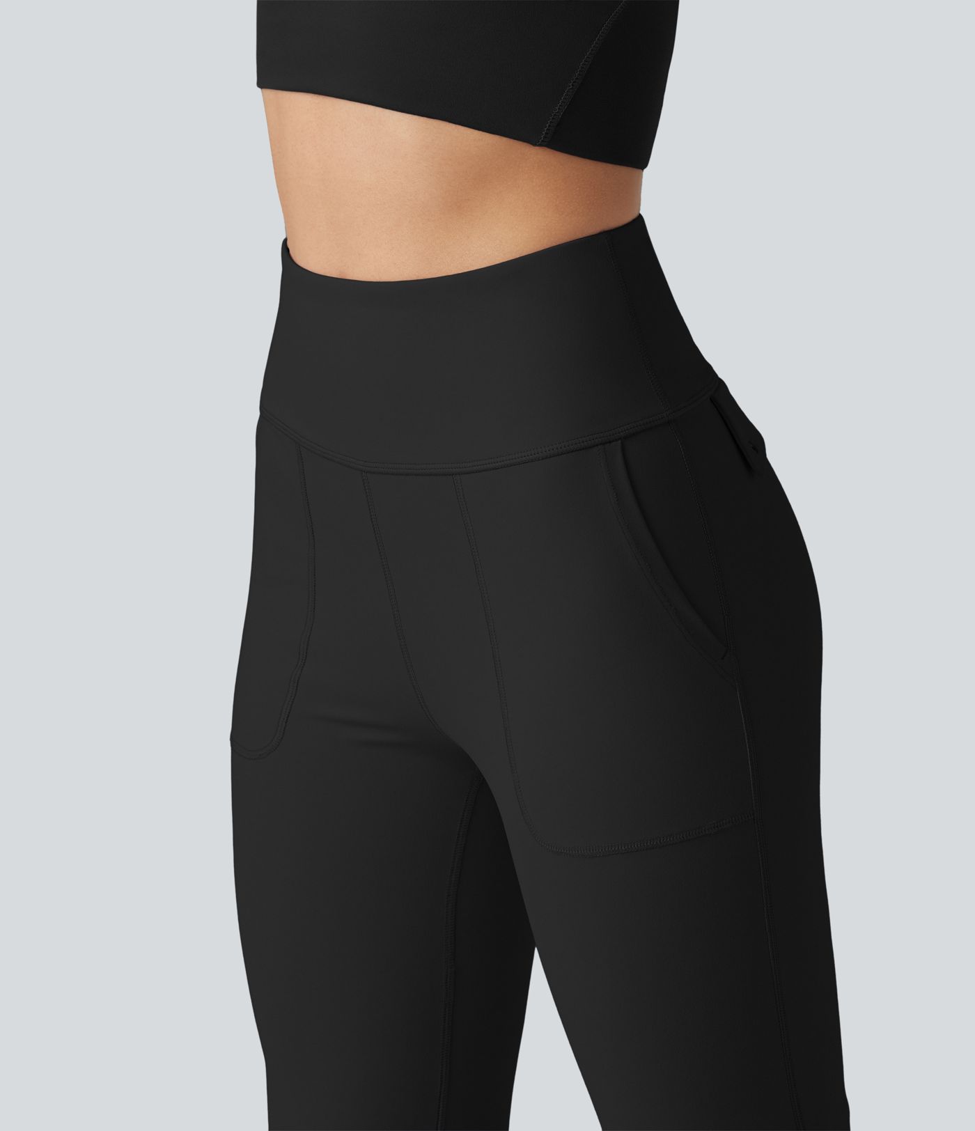 Halara UltraSculpt™ High Waisted Tummy Control Casual Flare Leggings with Pockets