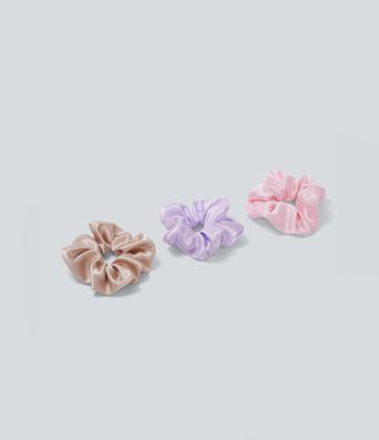 3 Pcs Plain Satin Scrunchies