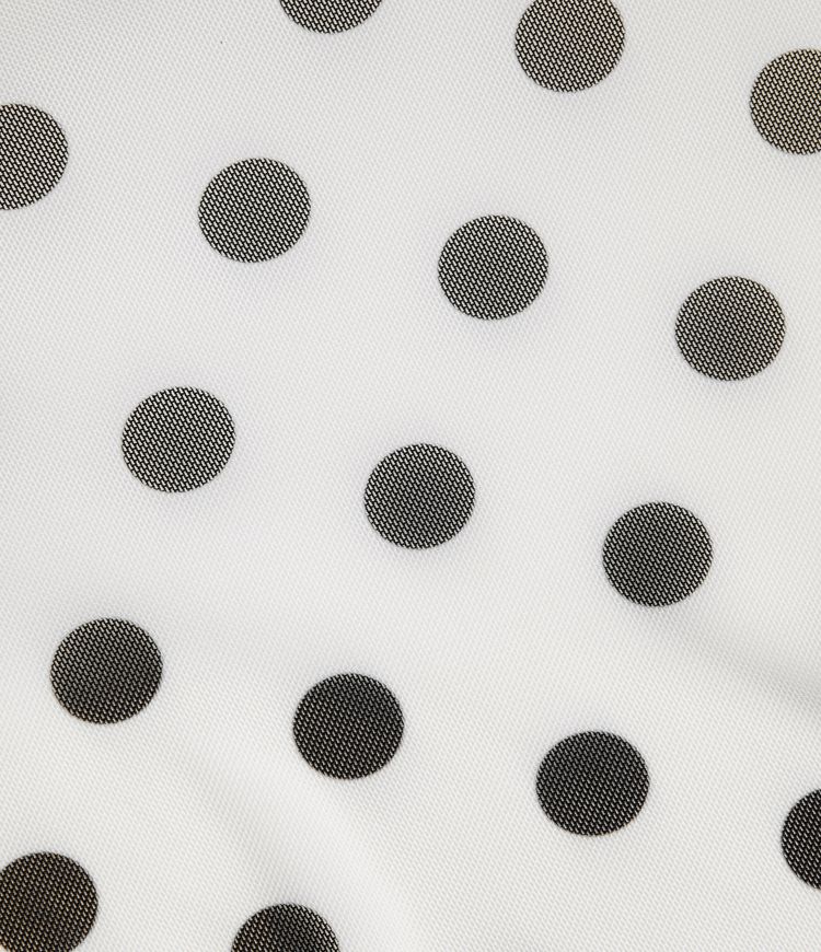 High Waisted Tie Side 2-in-1 Flowy Polka Dot Mesh Micro Mini Flare Skirt with Pocket