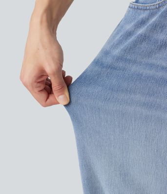 Halara Flex™ - Lässige Jeans mit niedrigem Bund, mehreren Taschen und Barrel-Leg