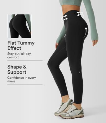 OneForm Seamless Flow Mid Rise Tummy Control Butt Lifting Yoga Leggings