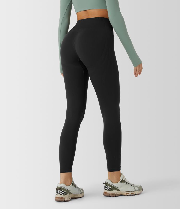 OneForm Seamless Flow Mid Rise Tummy Control Butt Lifting Yoga Leggings