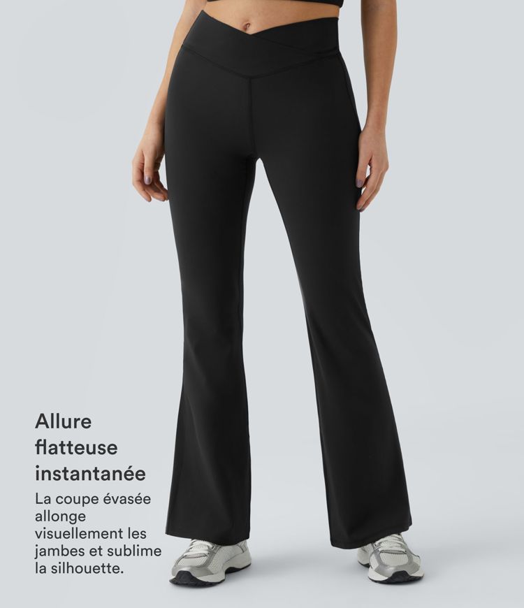 Legging yoga évasé croisé taille haute DayStretch